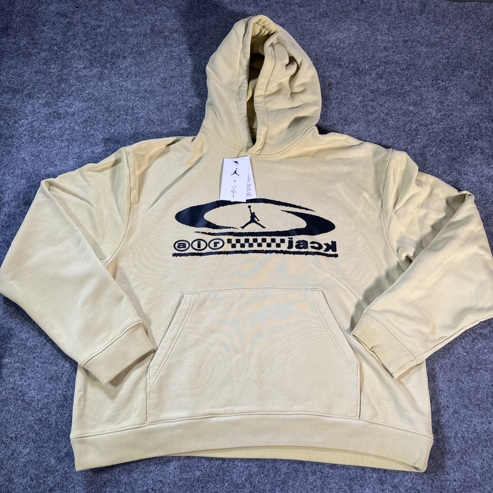 Jordan x Travis Scott Pullover Hoodie Celery FQ7821-308 Men's M Cactus Jack $175